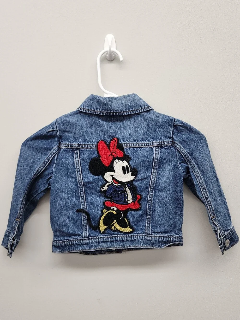 Baby Gap Disney Minnie Mouse Denim Jean Jacket Toddler 3T Embroidered